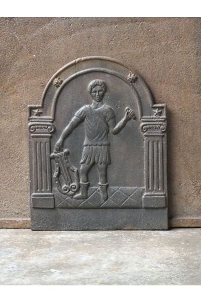 Plaque de Cheminée 'Apollon et sa Lyre'