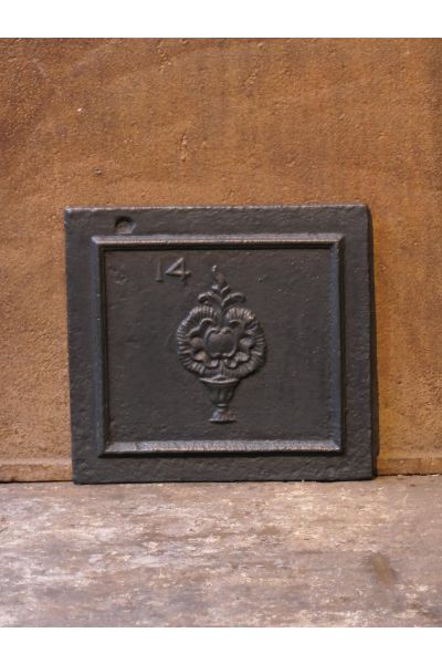 Plaque de Cheminée 'Panier de Fleurs'